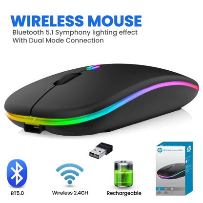 HP W10 Slim Silent Wireless Optical Mouse (2.4GHz with USB Receiver)