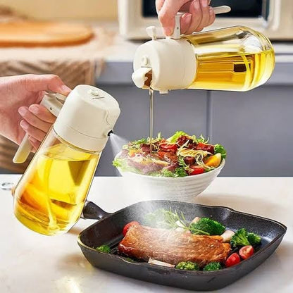 2-in-1 Dual-Function Kitchen Oil Sprayer & Dispenser Bottle