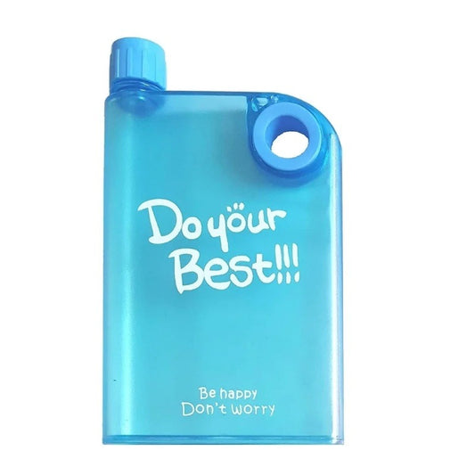 A5 Flat Notebook-Style Reusable Water Bottle (420ml)