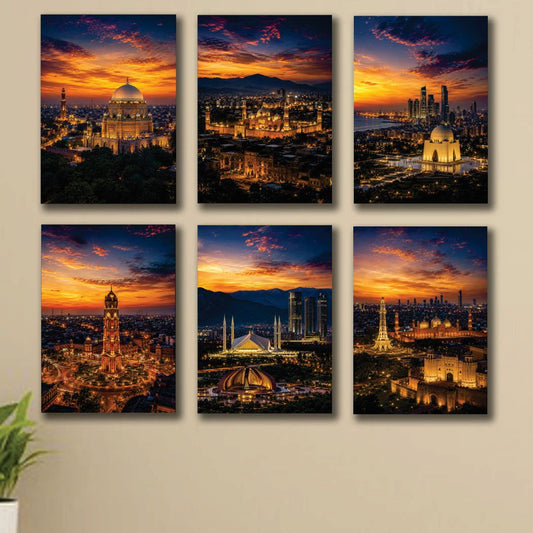 Set of 6 Premium Wall Art Photo Tiles (8" x 11")