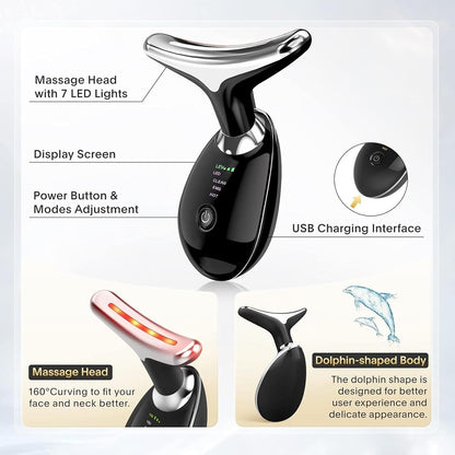 Vegena 3-in-1 EMS Thermal Face & Neck Beauty Massager