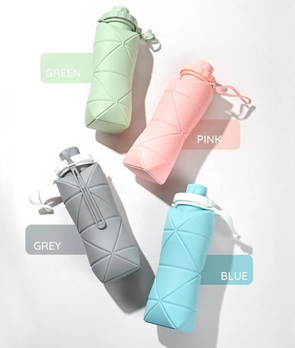 600 ml Smart Collapsible Silicone Travel Water Bottle