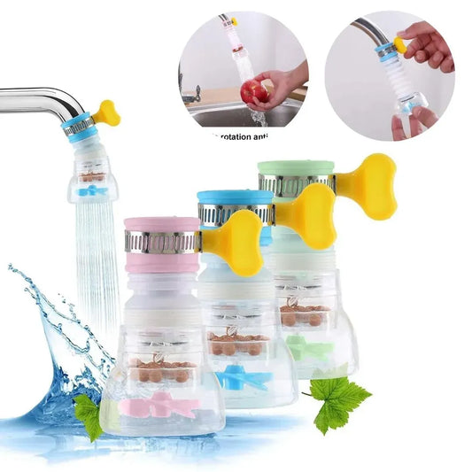 Flexible Kitchen Faucet Splash Fan Filter & Water-Saving Aerator Nozzle