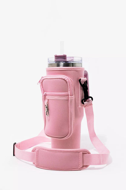 40oz Insulated Stanly Tumbler Bag with Phone Pocket (Blush Pink Edition) | Stanly Premium Cover with Strap (Only the Cover)