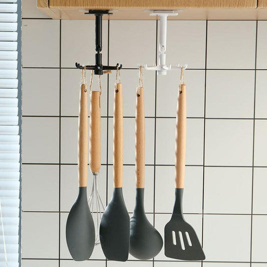 360° Rotating Wall & Under-Cabinet Kitchen Utensil Organizer