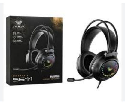 AULA S611 Wired Gaming Headset with Immersive Stereo Sound & RGB Colours | Headphones