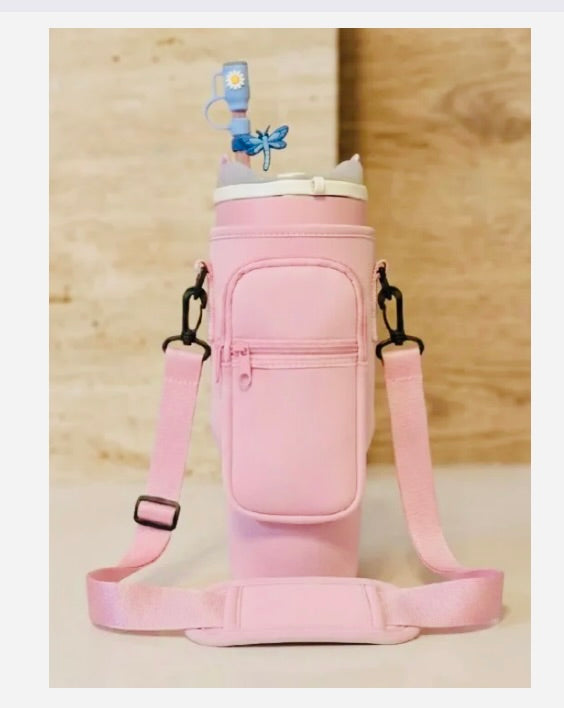 40oz Insulated Stanly Tumbler Bag with Phone Pocket (Blush Pink Edition) | Stanly Premium Cover with Strap (Only the Cover)