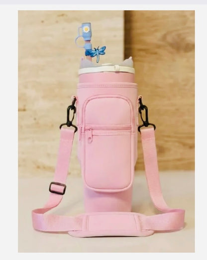 40oz Insulated Stanly Tumbler Bag with Phone Pocket (Blush Pink Edition) | Stanly Premium Cover with Strap (Only the Cover)