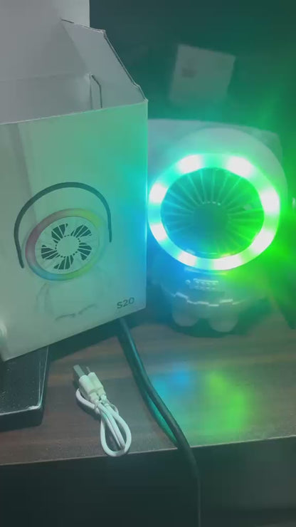 Astronaut Mini Desktop Fan with RGB Night Light
