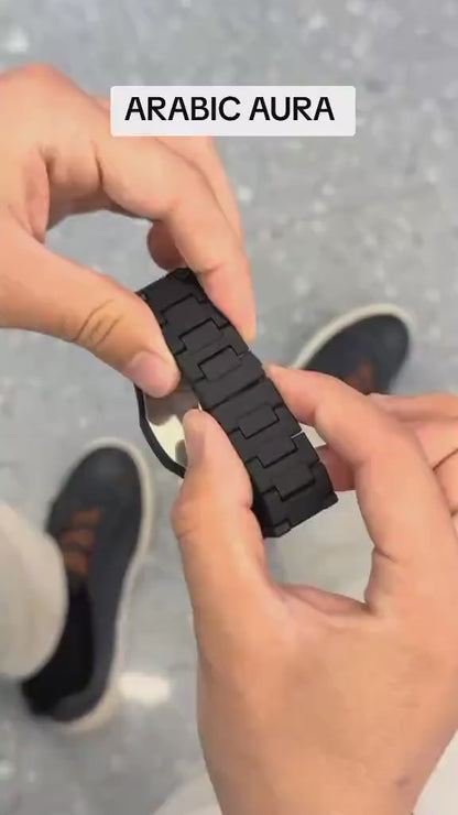 Men’s Stealth Black Arabic "Aura" Watch
