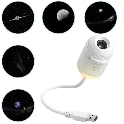 2-in-1 USB Galaxy Star Projector Night Light | 6 Lense HD Projector | Night Lamp |Decoration Item